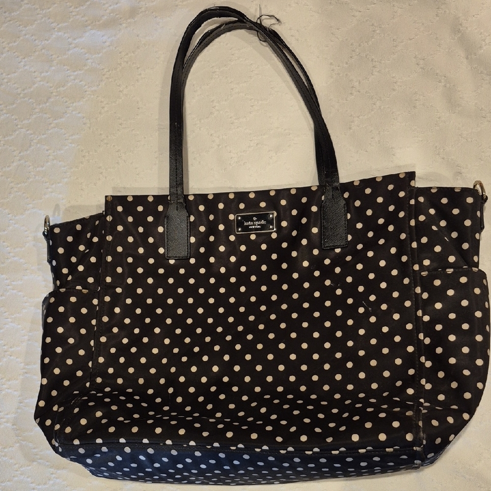 Kate Spade Black and White Polka Dot Diaper Bag